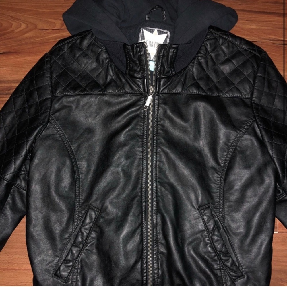 Dravus Black Leather Jacket
